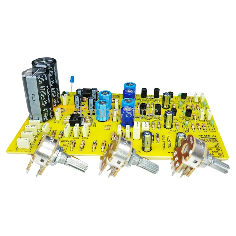 NAD Style Fully Discrete HiFi Tone Control Preamplifier Board, Treble Bass Adjustment, Class A Pre-amp (No Op-Amp)
