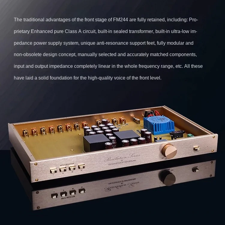 Replica HI END FM244 Circuit Audiophile Preamplifier Transistor Amplifier Complete HiFi Monitor Preamp