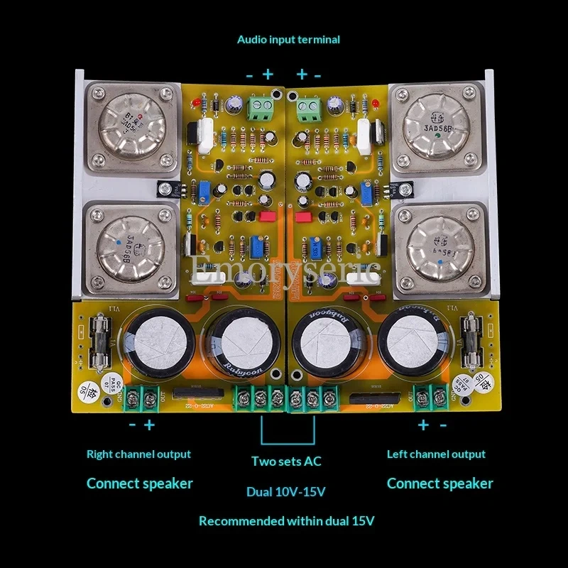 Reference UK LEAK Circuit Retro Germanium Transistor Amplifier Board 15W, 3AD18A OCL Class AB, Tube-Like Sound