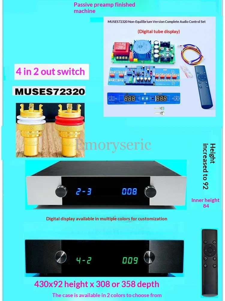 MUSES72320V Electronic Volume Control Preamp Board, High-End Digital Potentiometer Controller, HiFi Audio Volume Attenuator