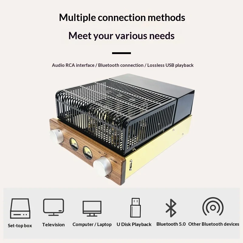 2025 New Wada Shigeo Circuit 6-Tube Preamplifier, Class A Audiophile Pre-Amp with Bluetooth 5.0