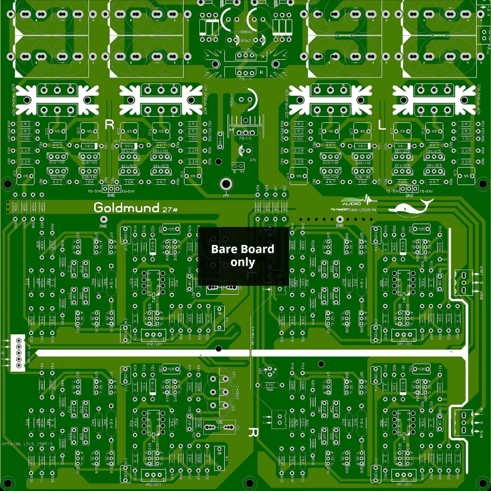 Clone Goldmund-27 Type Hi-Fi Classic Audiophile Fully Discrete Continental Style DIY Pre-amp Board