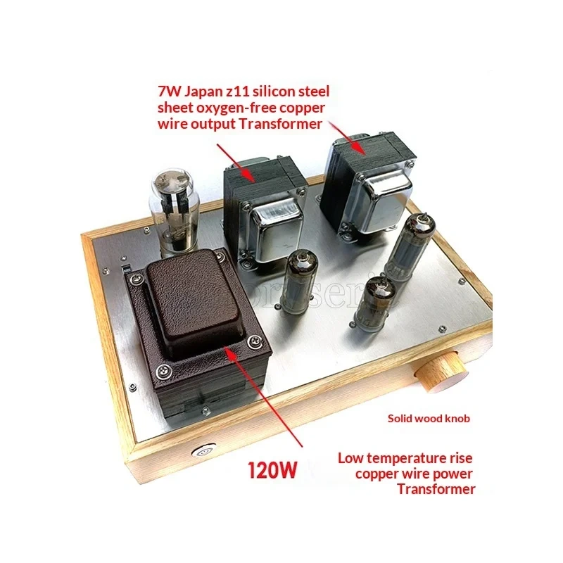 EL84/6P14 Tube Amplifier, 12AX7 & 6N11 Driver, 5Z4P Rectifier, Point-to-Point Wiring with Choke