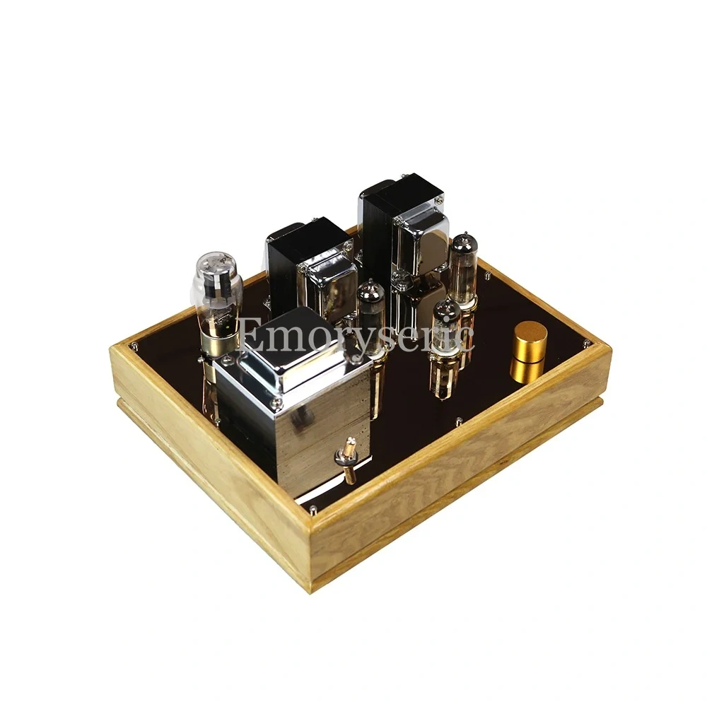 Handmade 6P14 / EL84 Single-Ended Tube Amplifier with 5Z4P Rectifier, Solid Wood Chassis & Point-to-Point Wiring