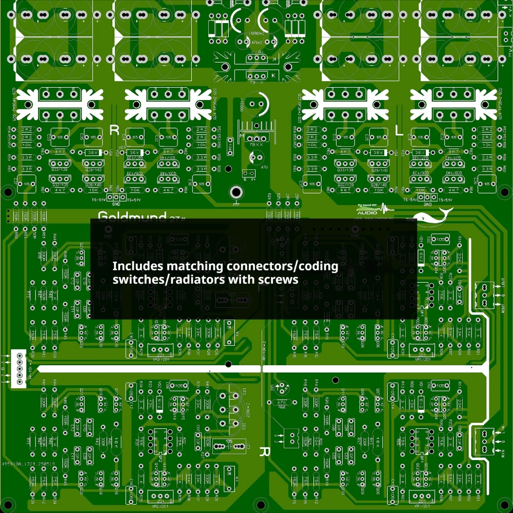 Clone Goldmund-27 Type Hi-Fi Classic Audiophile Fully Discrete Continental Style DIY Pre-amp Board