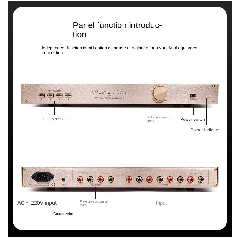 Replica HI END FM244 Circuit Audiophile Preamplifier Transistor Amplifier Complete HiFi Monitor Preamp