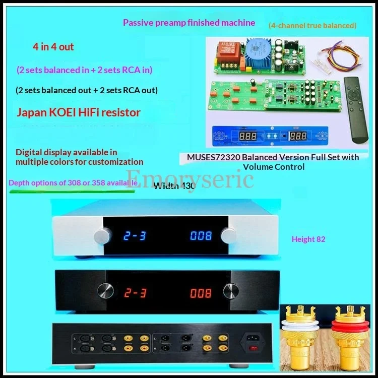 MUSES72320V Electronic Volume Control Preamp Board, High-End Digital Potentiometer Controller, HiFi Audio Volume Attenuator