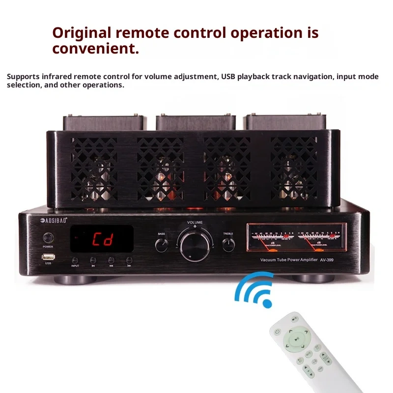 High-End 9-Tube HiFi Amplifier with Bluetooth & USB - Powerful Home Tube Amplifier for Audiophiles