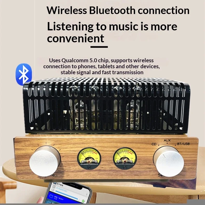 2025 New Wada Shigeo Circuit 6-Tube Preamplifier, Class A Audiophile Pre-Amp with Bluetooth 5.0