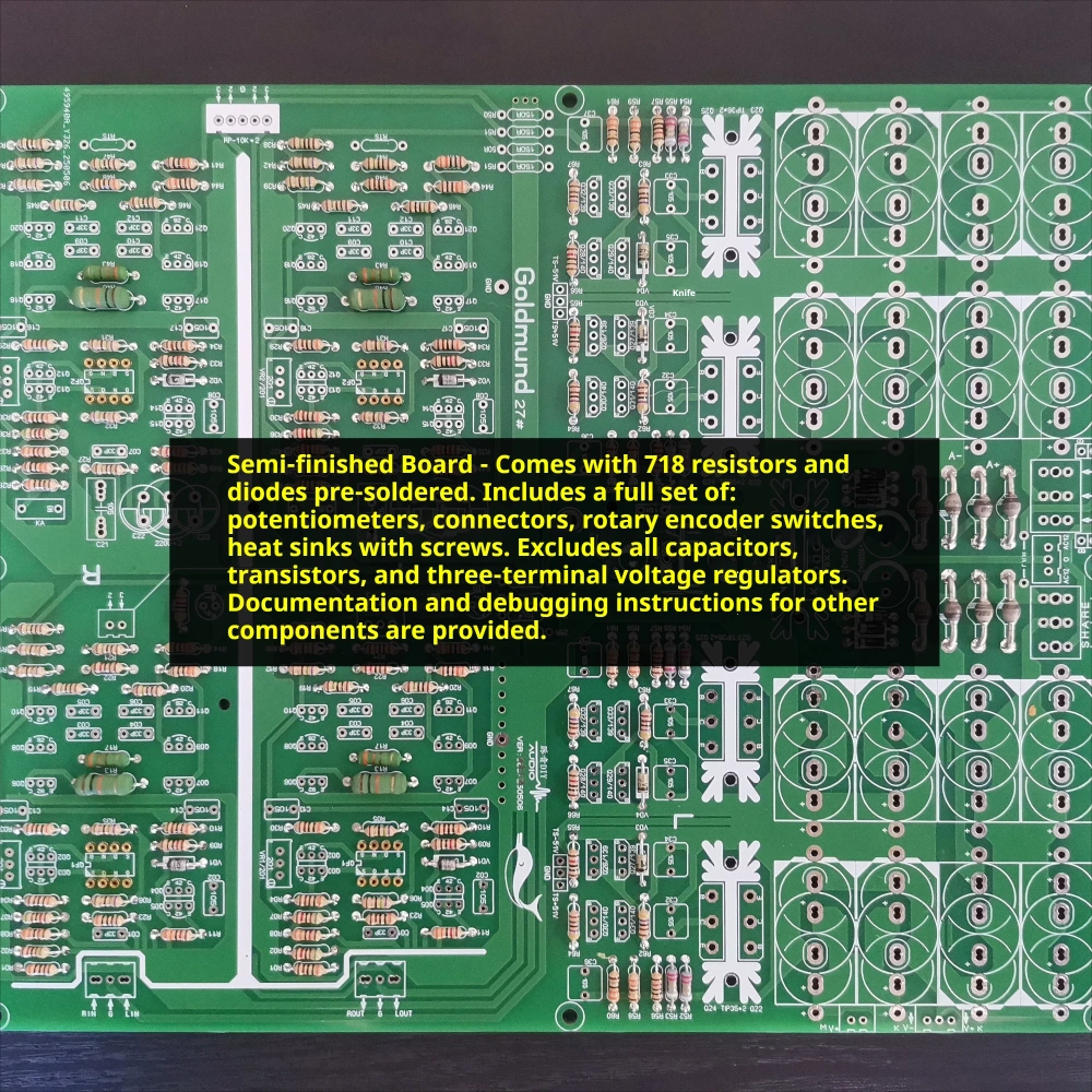Clone Goldmund-27 Type Hi-Fi Classic Audiophile Fully Discrete Continental Style DIY Pre-amp Board