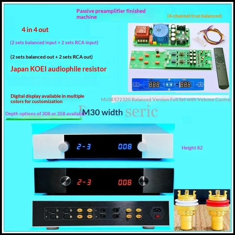 MUSES72320V Electronic Volume Control Preamp Board, High-End Digital Potentiometer Controller, HiFi Audio Volume Attenuator