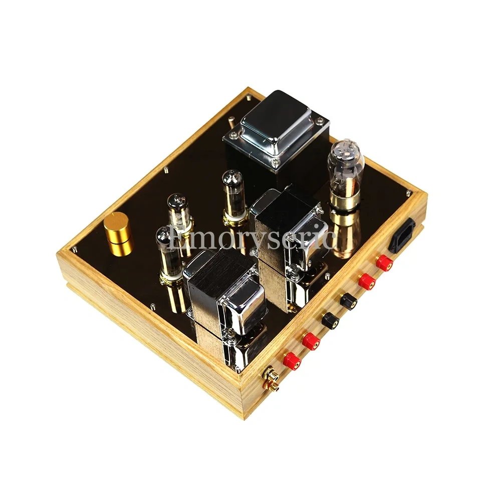 Handmade 6P14 / EL84 Single-Ended Tube Amplifier with 5Z4P Rectifier, Solid Wood Chassis & Point-to-Point Wiring