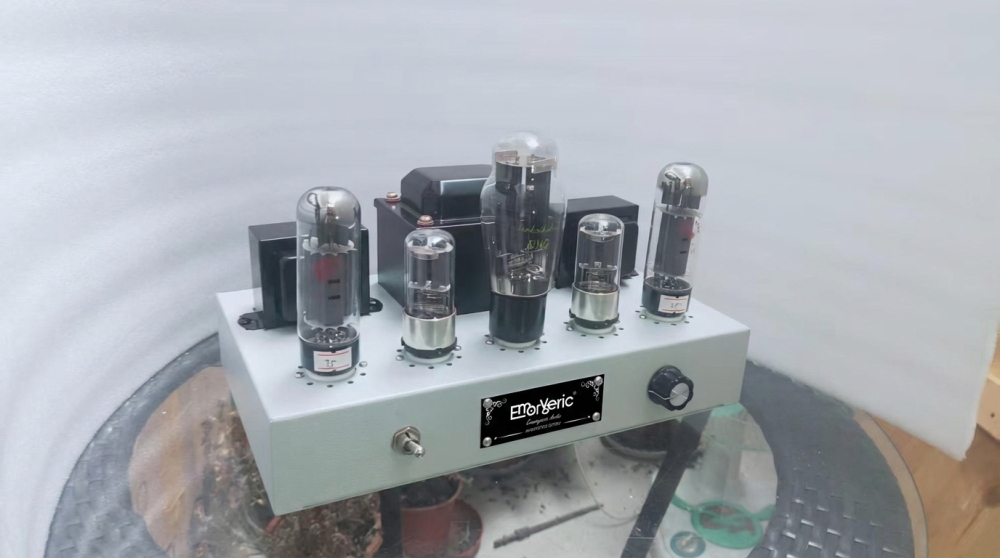 Emoryseric EL34 Tube Amplifier, 6SN7 5U4G Class A Single-Ended, Hand-Wired, 7W x2, Hi-Fi Valve Amp for Bookshelf/Floor Speakers