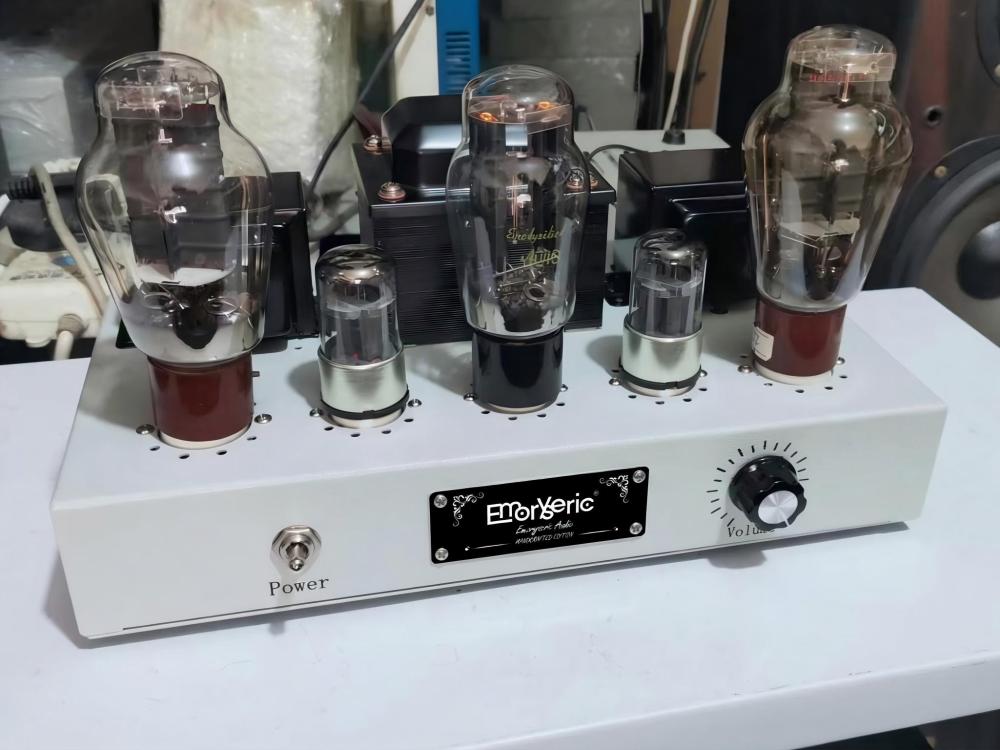Emoryseric Handmade 6SN7 & 5U4G 8W*2 Tube Amplifier 300B Class A Single-Ended Hi-Fi Audio Amp for Bookshelf/Floor Speakers