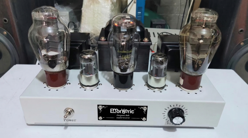 Emoryseric Handmade 6SN7 & 5U4G 8W*2 Tube Amplifier 300B Class A Single-Ended Hi-Fi Audio Amp for Bookshelf/Floor Speakers