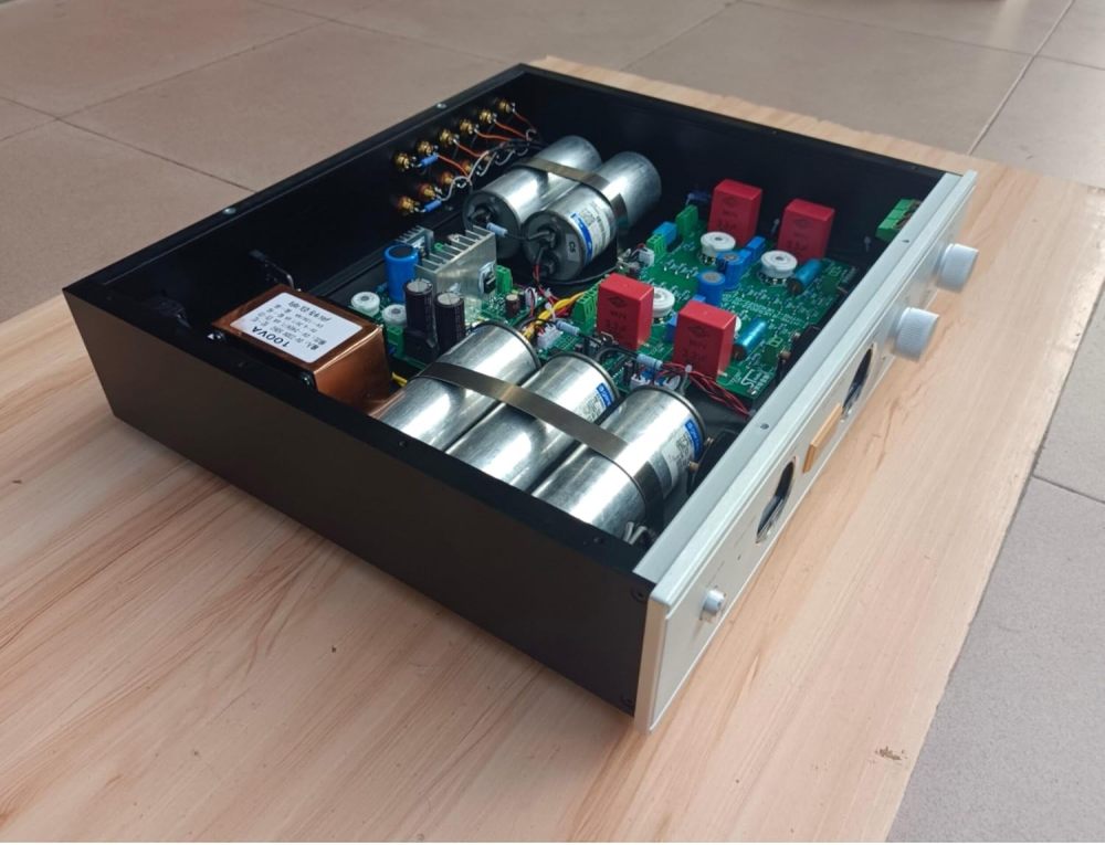 Tube Preamplifier, WADA Shigeho Circuit Audio Preamp, Oil-Immersed Capacitors, Hi-Fi Stereo Tube Amplifier for Home Audio System (Silver/Single Transformer/RCA/No Tubes)