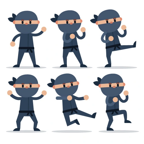 Japanese cartoon ninja pattern14