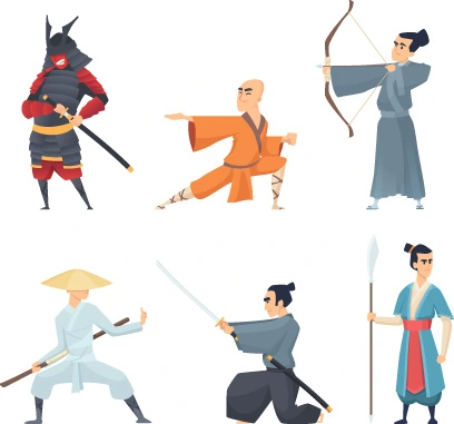 Japanese cartoon ninja pattern6