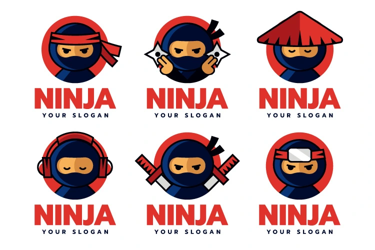 Japanese cartoon ninja pattern15