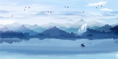 Chinese ink and wash painting pattern48