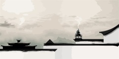 Chinese ink and wash painting pattern53