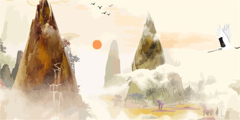 Chinese ink and wash painting pattern50