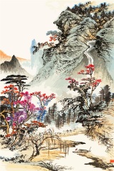 Chinese ink and wash painting pattern30