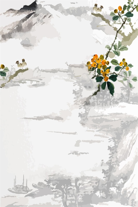 Chinese ink and wash painting pattern4