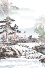 Chinese ink and wash painting pattern28