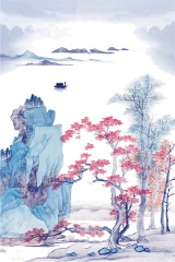 Chinese ink and wash painting pattern33