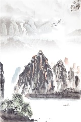 Chinese ink and wash painting pattern22