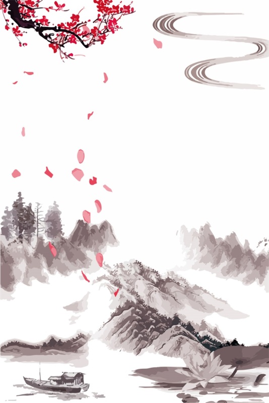 Chinese ink and wash painting pattern1
