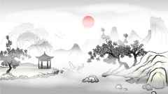 Chinese ink and wash painting pattern43