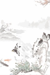 Chinese ink and wash painting pattern3