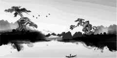 Chinese ink and wash painting pattern42
