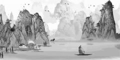 Chinese ink and wash painting pattern40