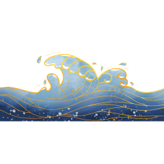 Chinese style cartoon sea wave pattern (29)