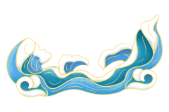 Chinese style cartoon sea wave pattern (22)