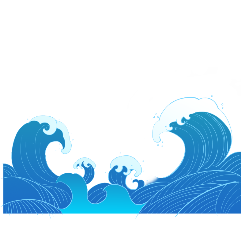 Chinese style cartoon sea wave pattern (34)