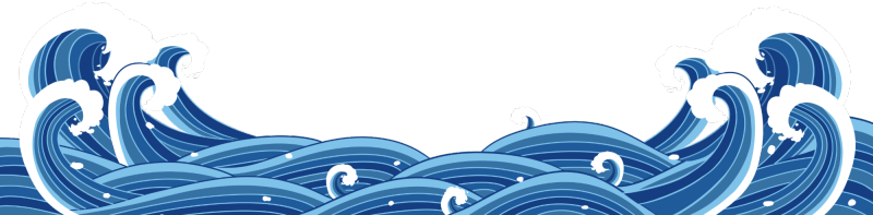 Chinese style cartoon sea wave pattern (2)