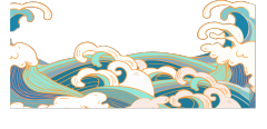 Chinese style cartoon sea wave pattern (79)