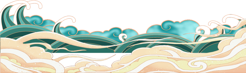 Chinese style cartoon sea wave pattern (82)