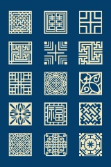 Chinese Style tartan frame pattern (37)