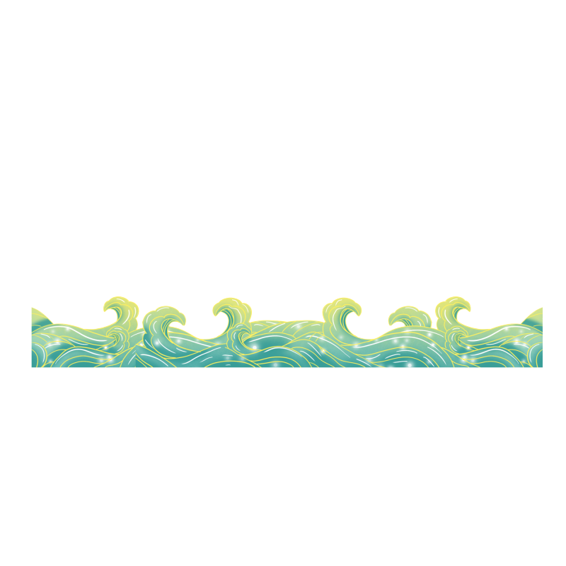 Chinese style cartoon sea wave pattern (56)