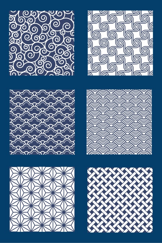 Chinese Style tartan frame pattern (22)