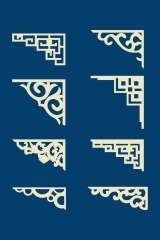 Chinese Style tartan frame pattern (41)