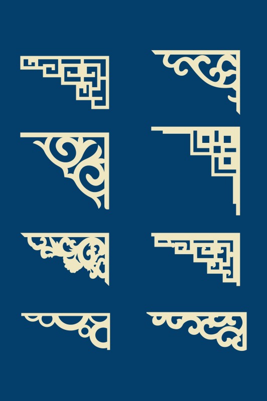 Chinese Style tartan frame pattern (41)