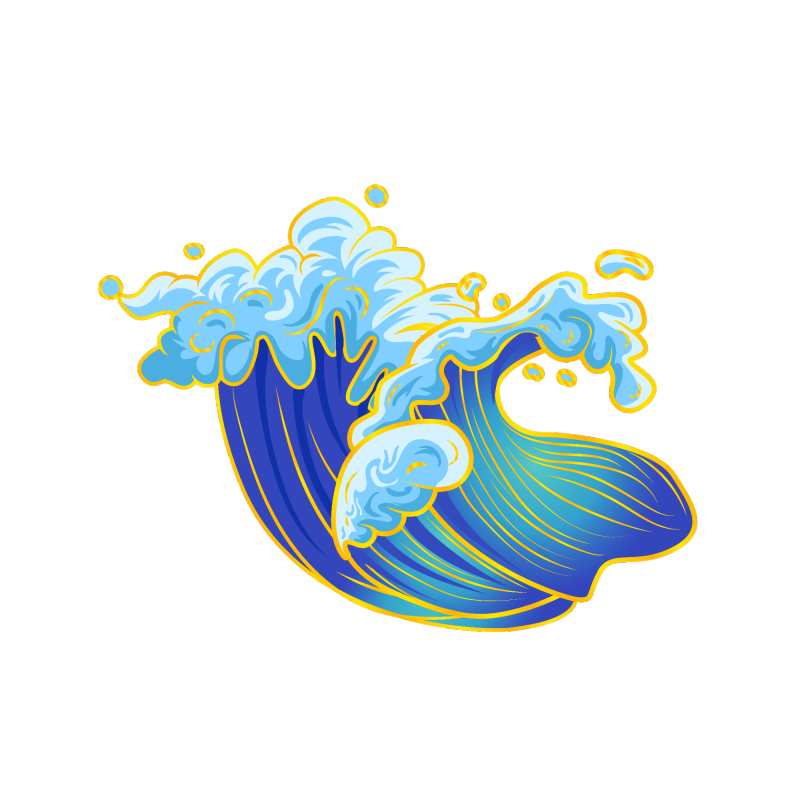 Chinese style cartoon sea wave pattern (81)