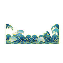 Chinese style cartoon sea wave pattern (28)