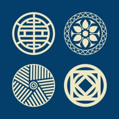 Chinese Style tartan frame pattern (33)